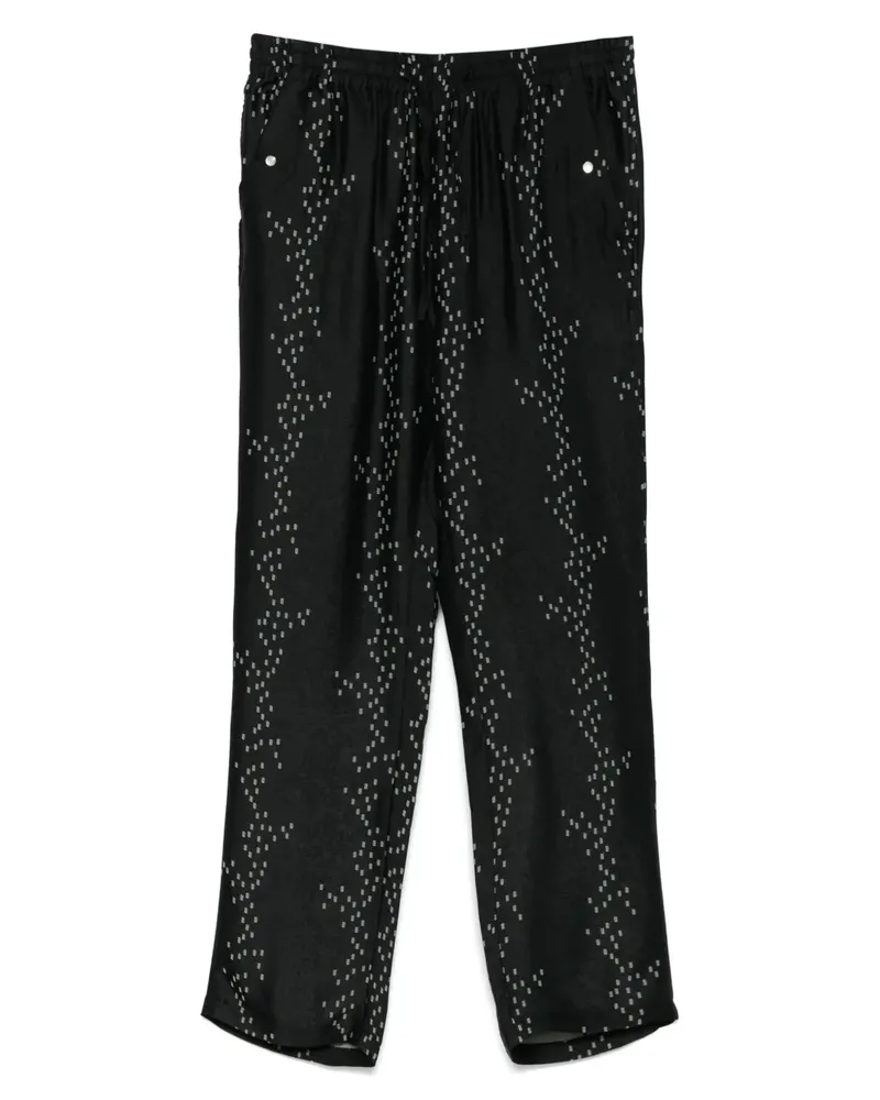 NEEDLES Jacquard-Hose mit eckigen Punkten - Schwarz Schwarz