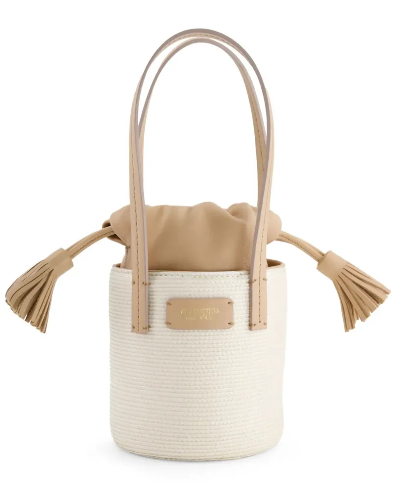 Giambattista Valli Strandtasche mit Logo-Patch - Weiß Weiß