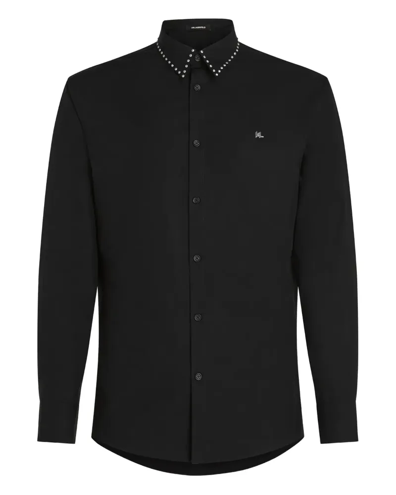 Karl Lagerfeld Hemd mit Nieten - Schwarz Schwarz