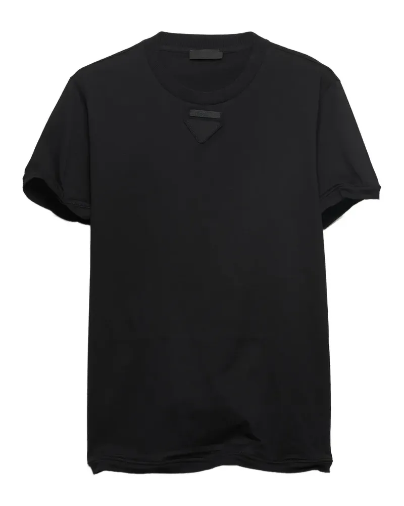 Prada shapeable cotton T-shirt - Schwarz Schwarz