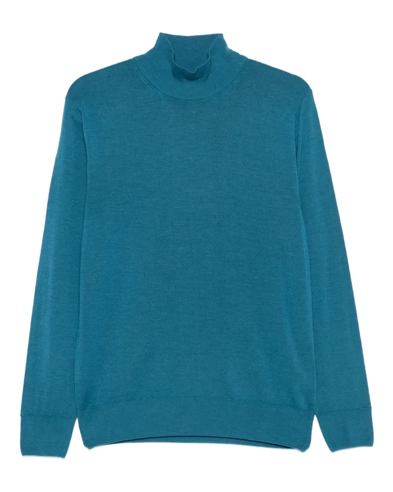 Canali Pullover mit Stehkragen - Blau Blau