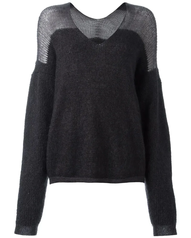 Roque Ilaria Nistri Weiter Pullover mit V-Ausschnitt - Grau Grau