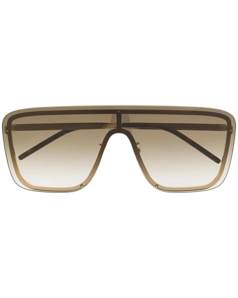 Saint Laurent New Wave SL1 Mask' Sonnenbrille - Gold Gold