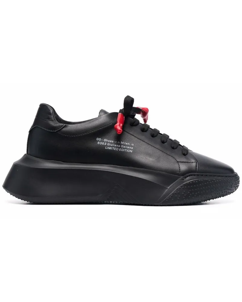 Giuliano Galiano Sneakers mit Schnürung - Schwarz Schwarz
