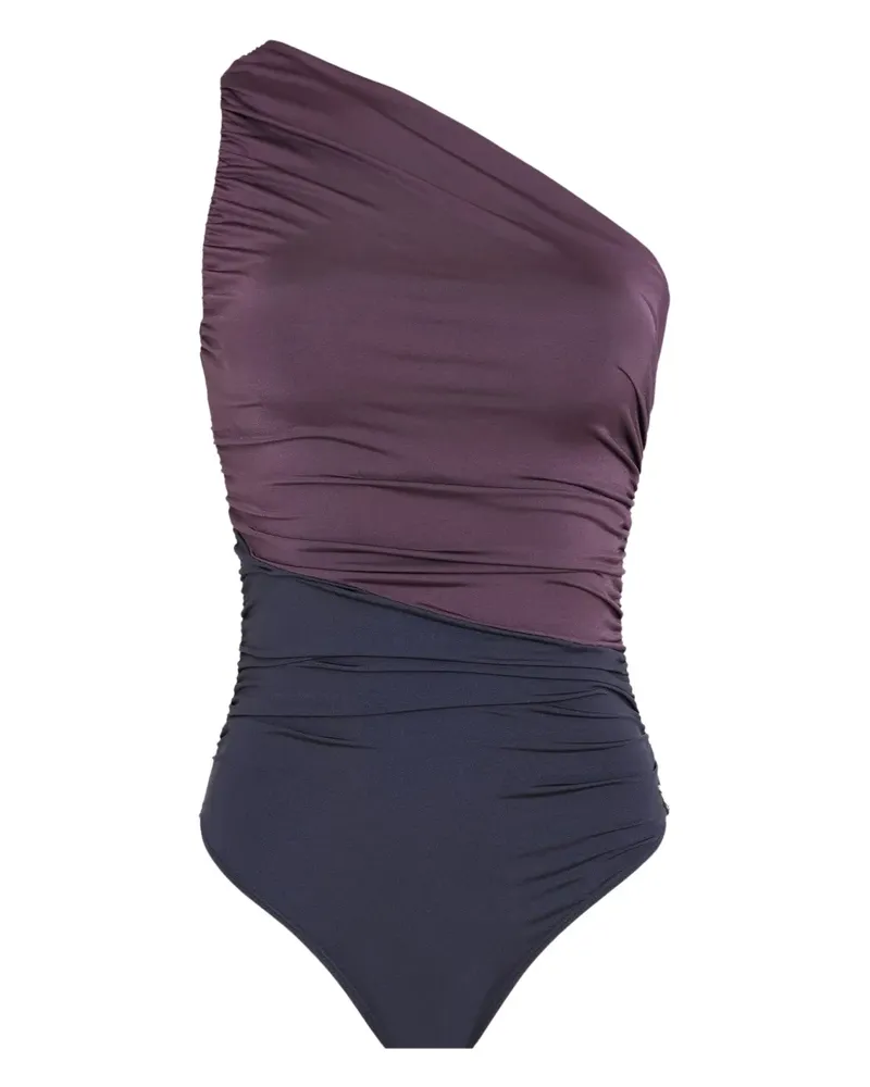 BRIGITTE Asymmetrischer Badeanzug - Violett Violett