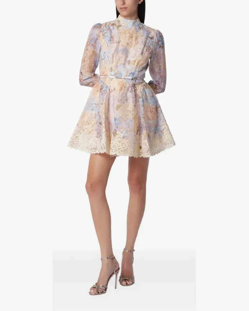 Zimmermann Valiant Minikleid mit Einsatz - Nude Nude
