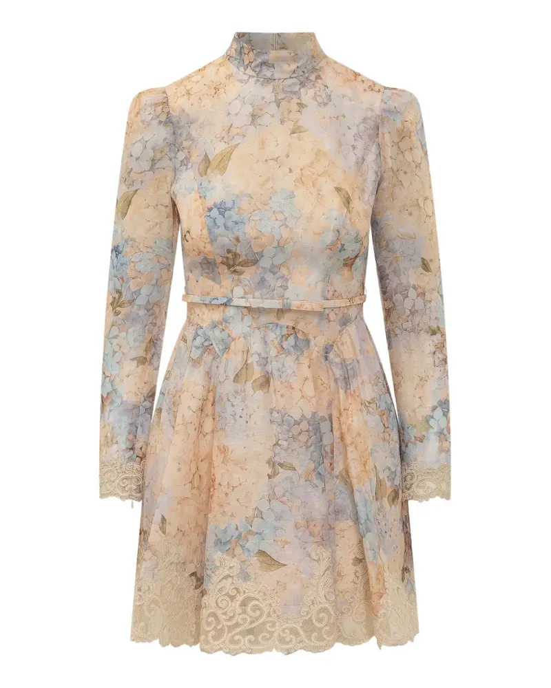 Zimmermann Valiant panelled mini dress - Nude Nude