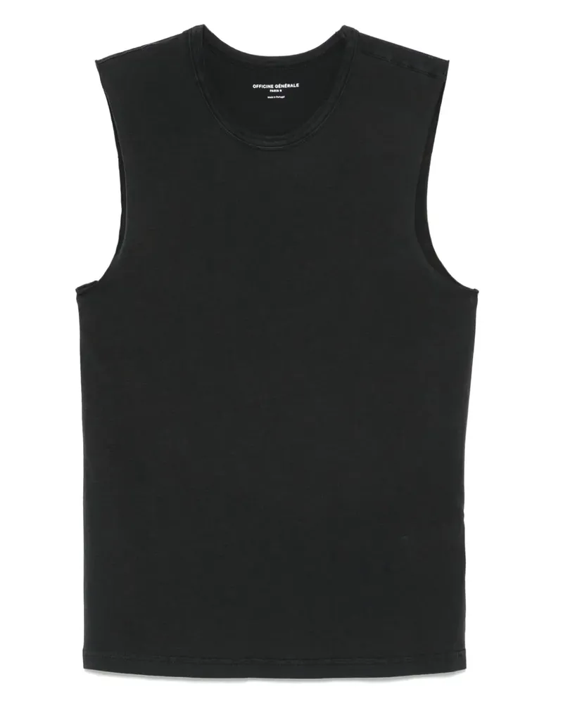Officine Generale Jersey-Top - Schwarz Schwarz