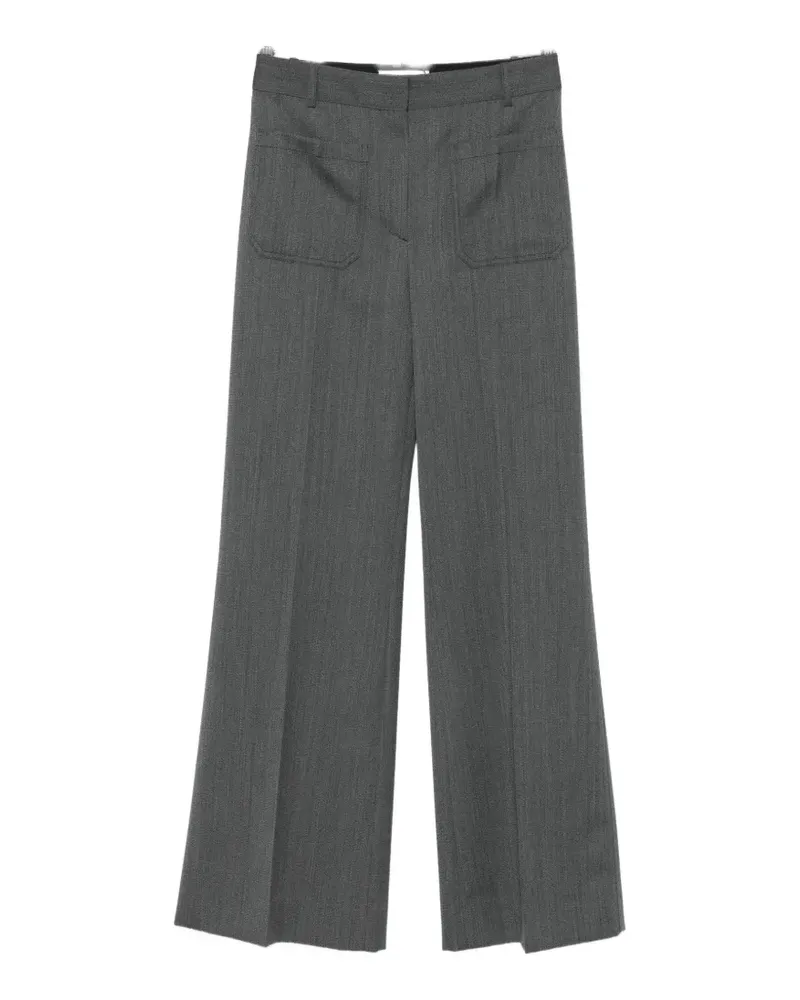 Victoria Beckham Alina patch-pocket wide-leg trousers - Grau Grau