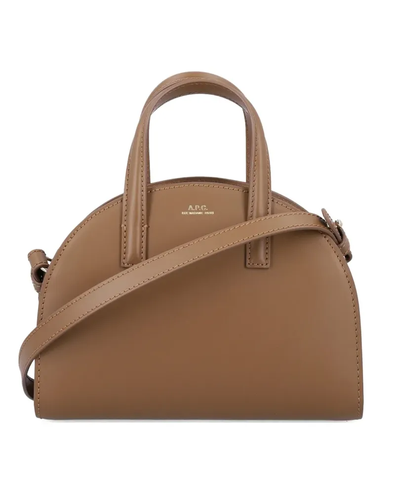 A.P.C. Kleiner Demilune Tote Bag - Braun Braun