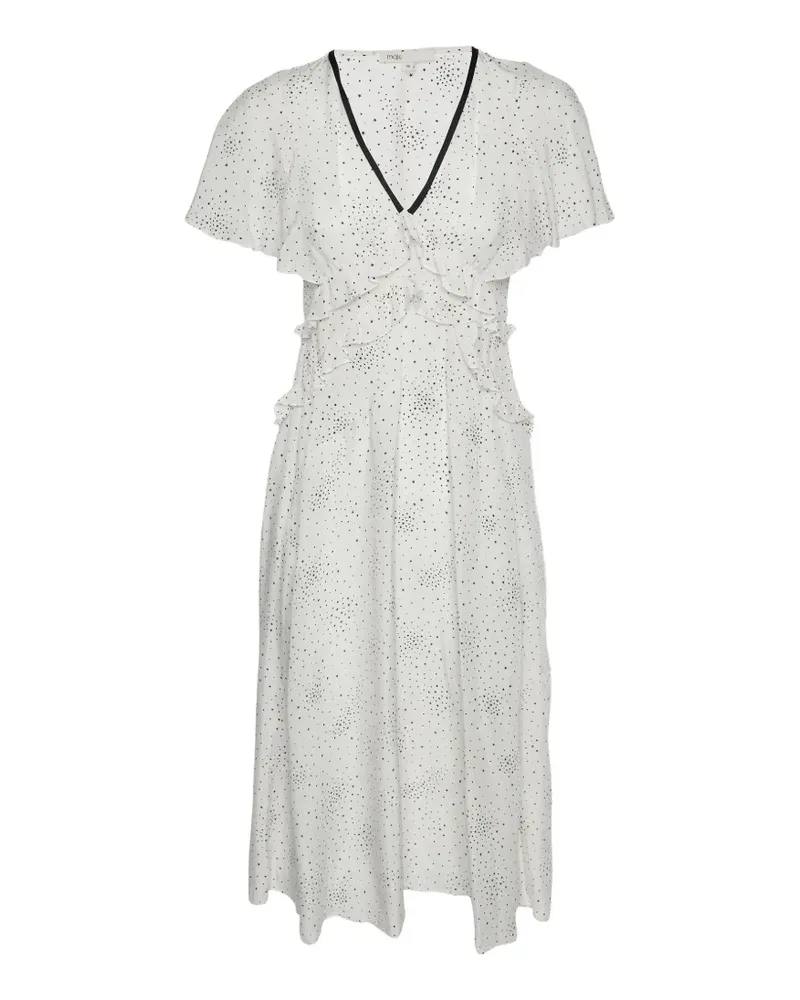 Maje ruffled midi dress - Weiß Weiß