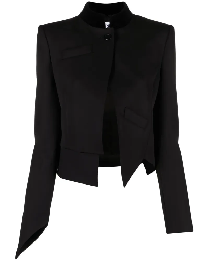 Moschino Asymmetrischer Cropped-Blazer - Schwarz Schwarz