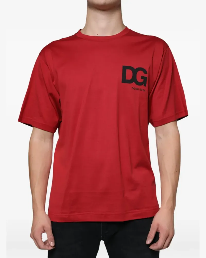 Dolce & Gabbana T-Shirt mit Logo-Print - Rot Rot