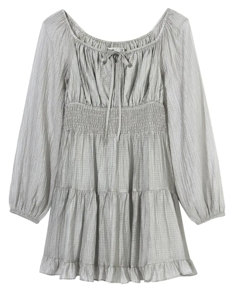 b+ab Minikleid mit Rüschensaum - Grau Grau