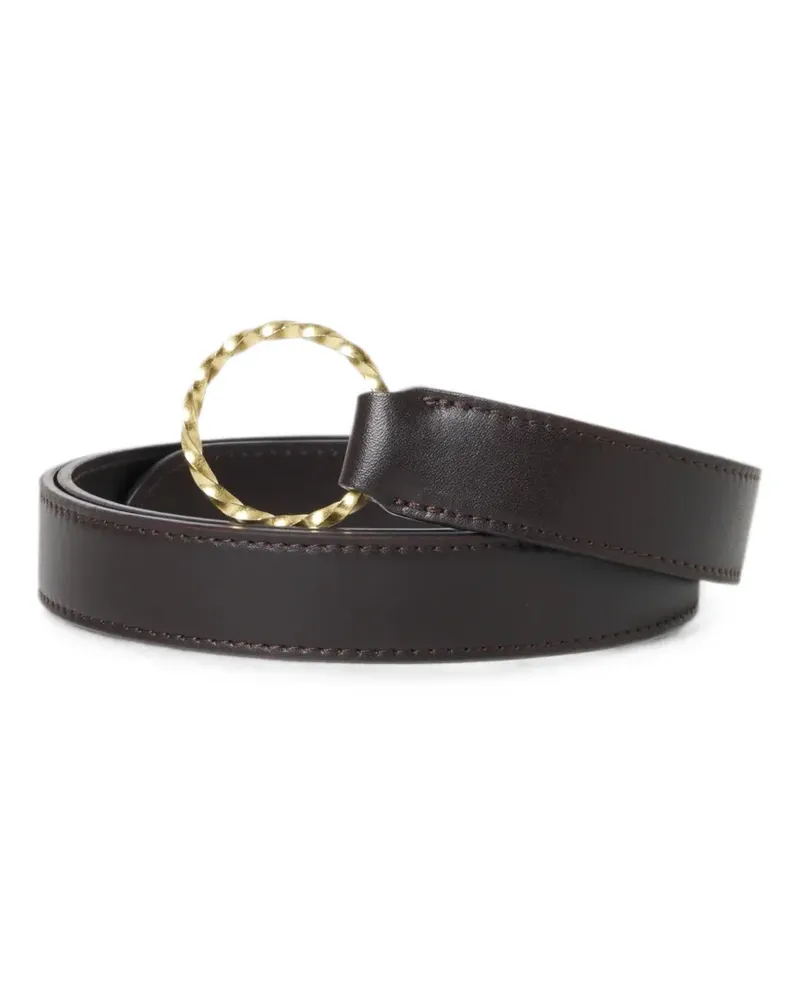 Taiga Takahashi Infinite Circle leather belt - Braun Braun