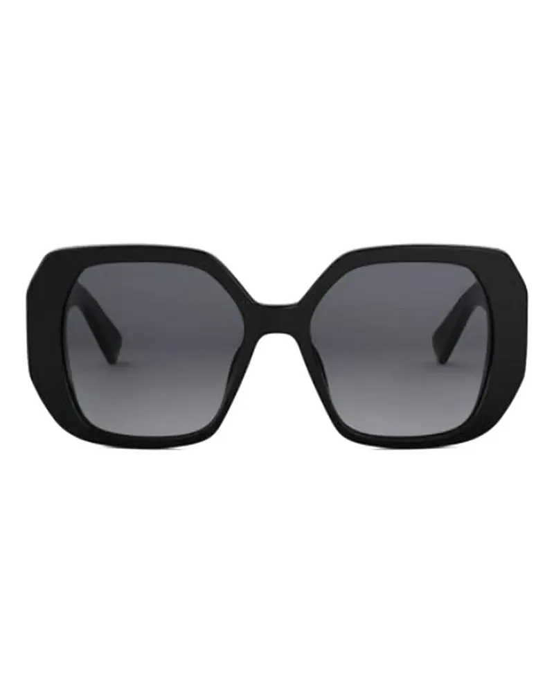 Bulgari Sonnenbrille mit geometrischem Gestell - Schwarz Schwarz