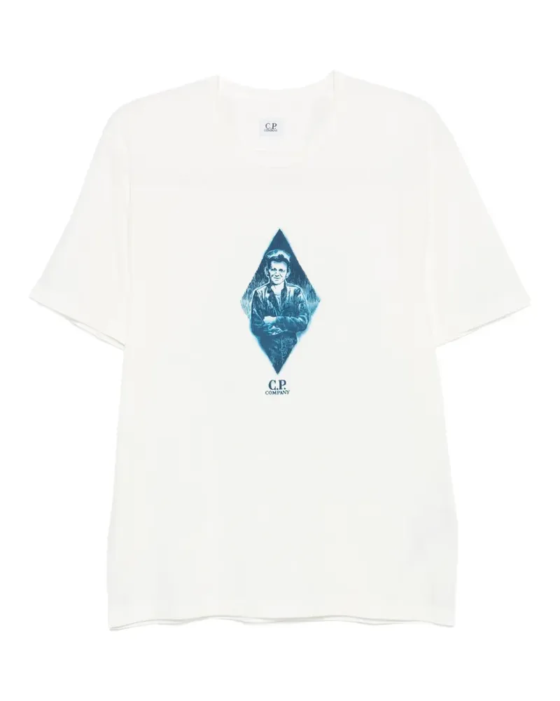 C.P. Company T-Shirt mit grafischem Print - Weiß Weiß
