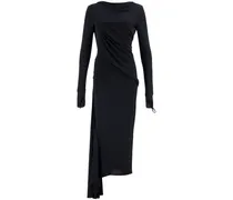Asymmetrisches Midikleid - Schwarz