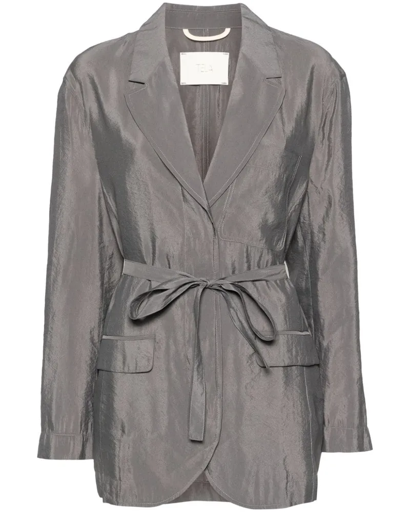 TELA Einreihiger Blazer Grau