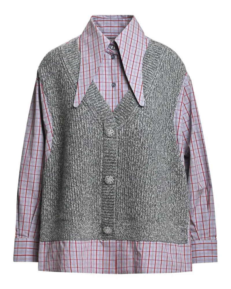 Essentiel Kute Hemd im Layering-Look - Grau Grau