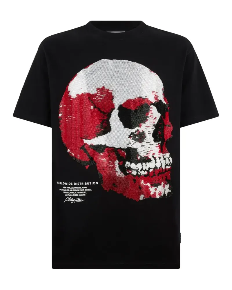 Philipp Plein rhinestone-skull T-shirt - Schwarz Schwarz