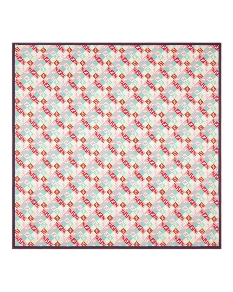 Fendi Schal mit FF-Muster - Nude Nude