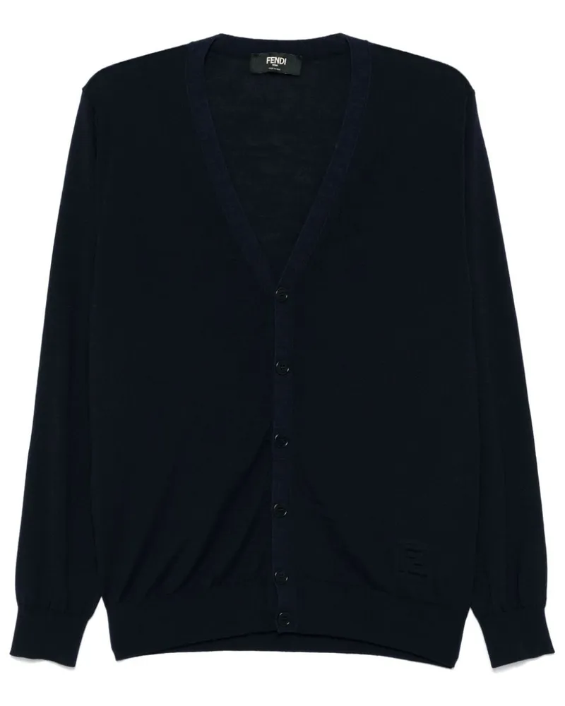 Fendi Cardigan mit FF-Prägung - Blau Blau