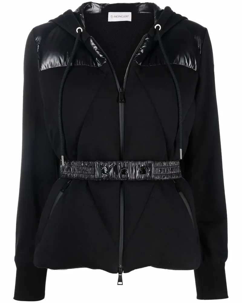 Moncler Hoodie mit Gürtel - Schwarz Schwarz