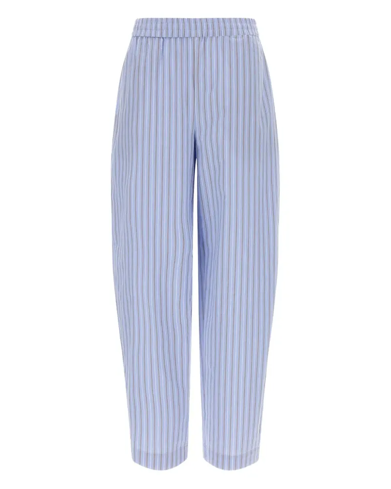 ROTATE Birger Christensen striped-pattern tapered trousers - Blau Blau