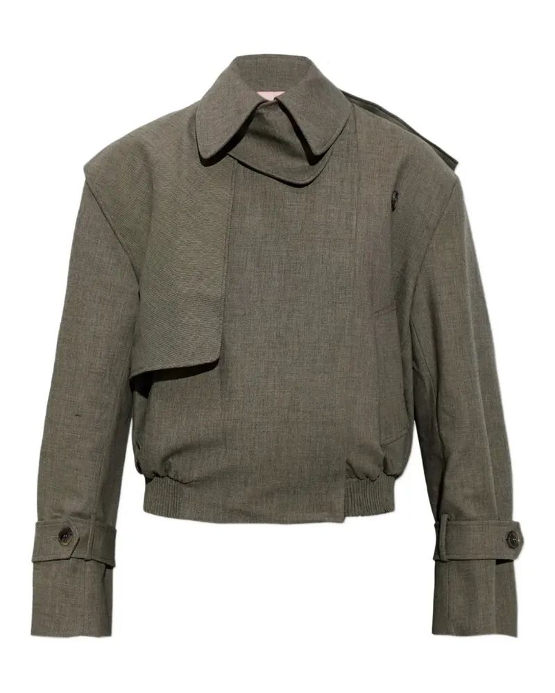 Christopher Esber Cropped Trench jacket - Grau Grau