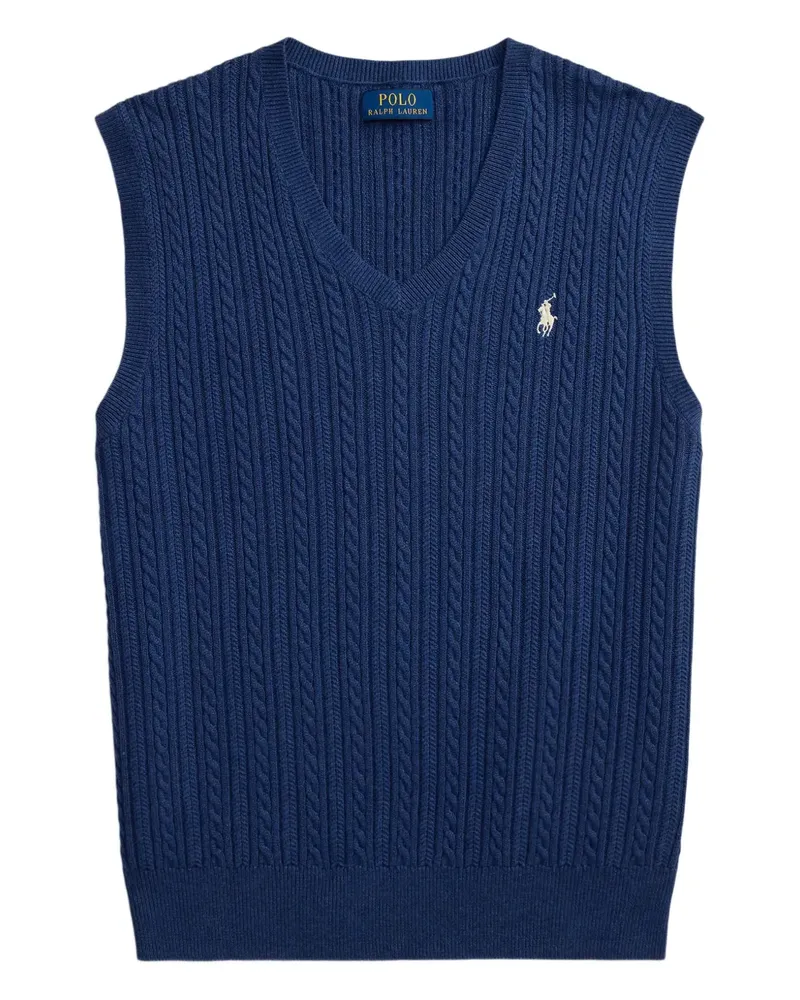 Ralph Lauren Pullunder mit Zopfmuster - Blau Blau