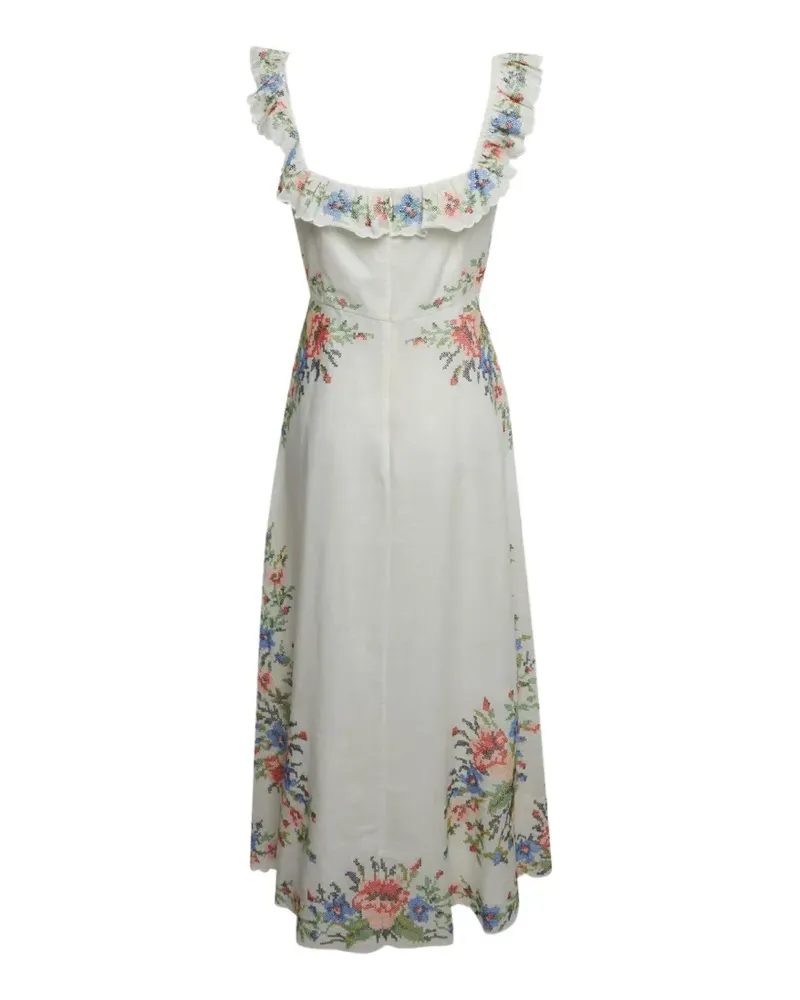 Zimmermann square-neck maxi dress - Weiß Weiß