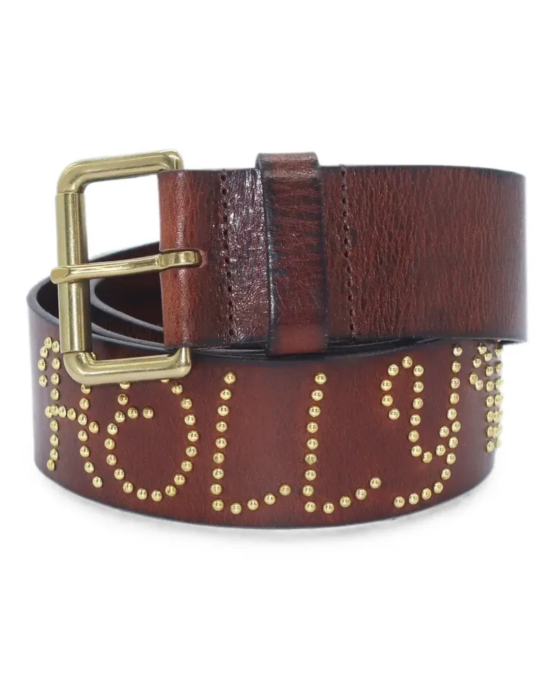 HTC Hollywood Trading Company Friends of Hollywood Star leather belt - Braun Braun