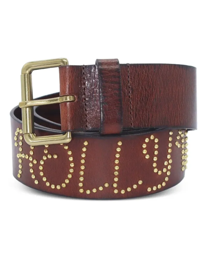 HTC Hollywood Trading Company Friends of Hollywood Star leather belt - Braun Braun
