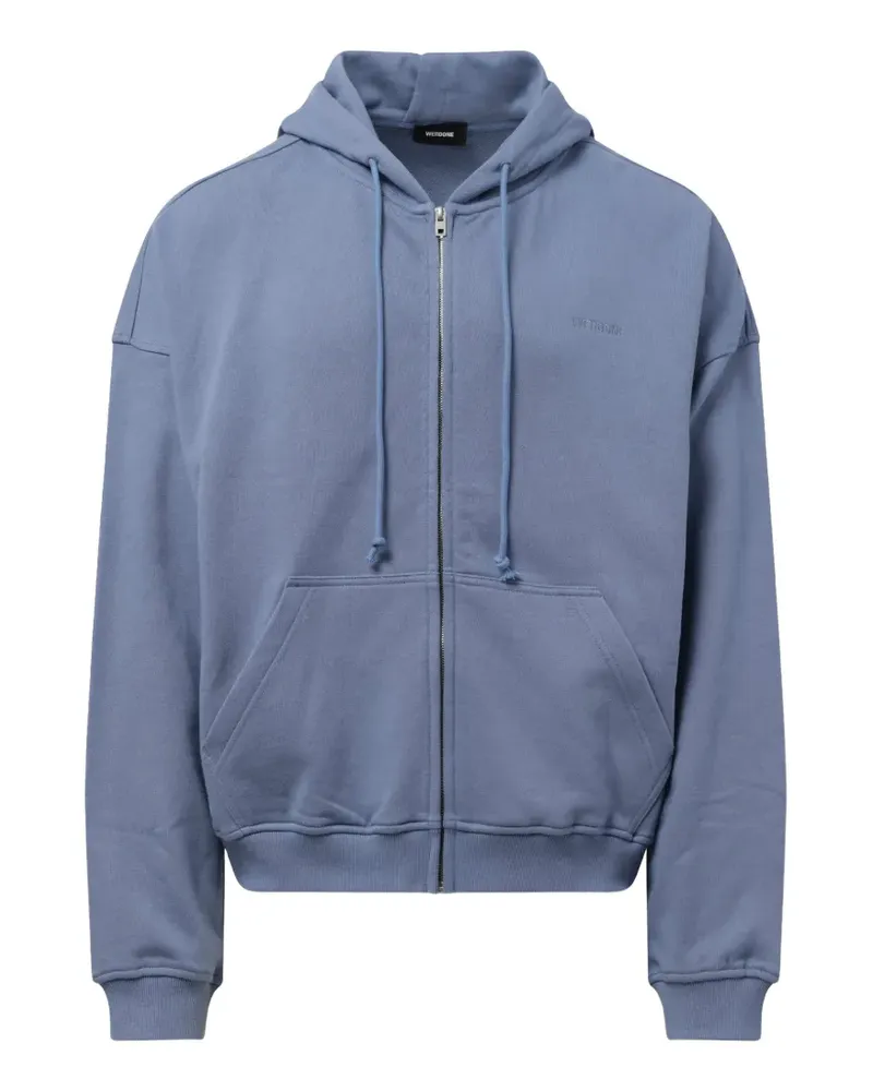 WE 11 DONE graphic-print zip-up hoodie - Blau Blau