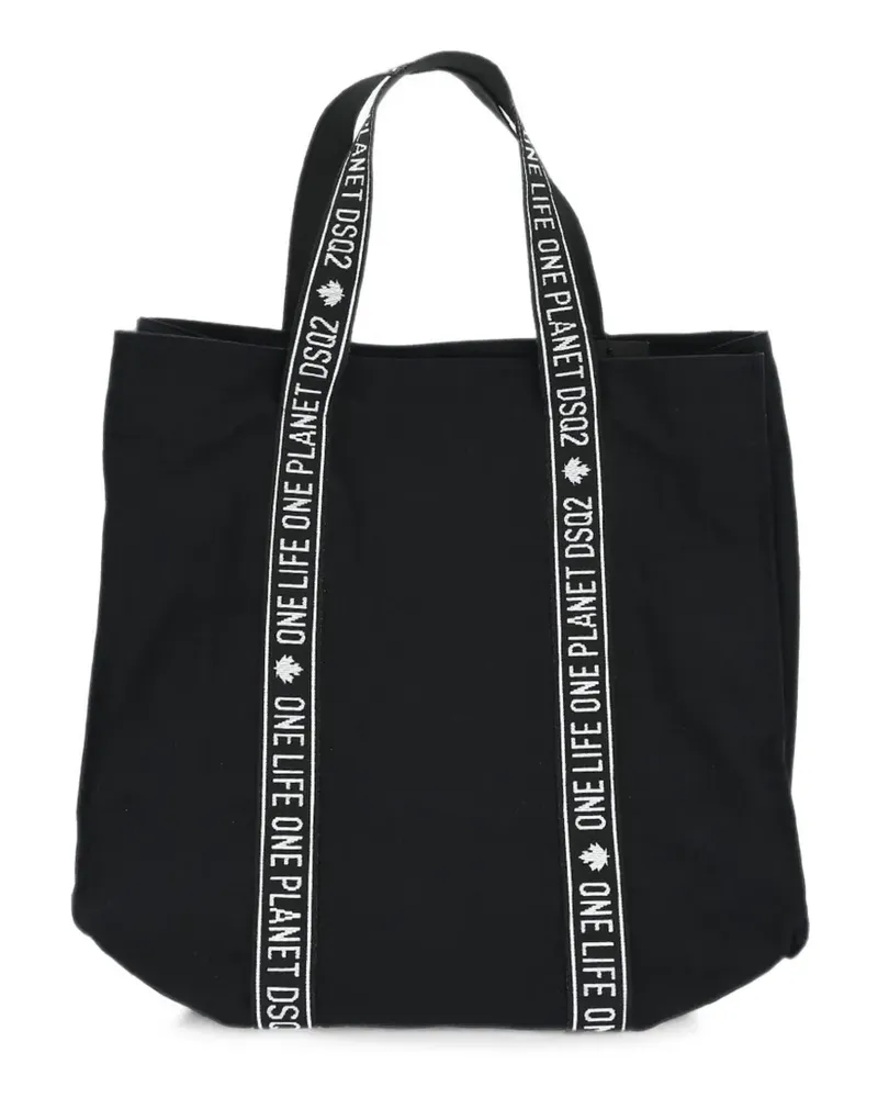 Dsquared2 One Life One Planet Tote Bag mit Logo - Schwarz Schwarz