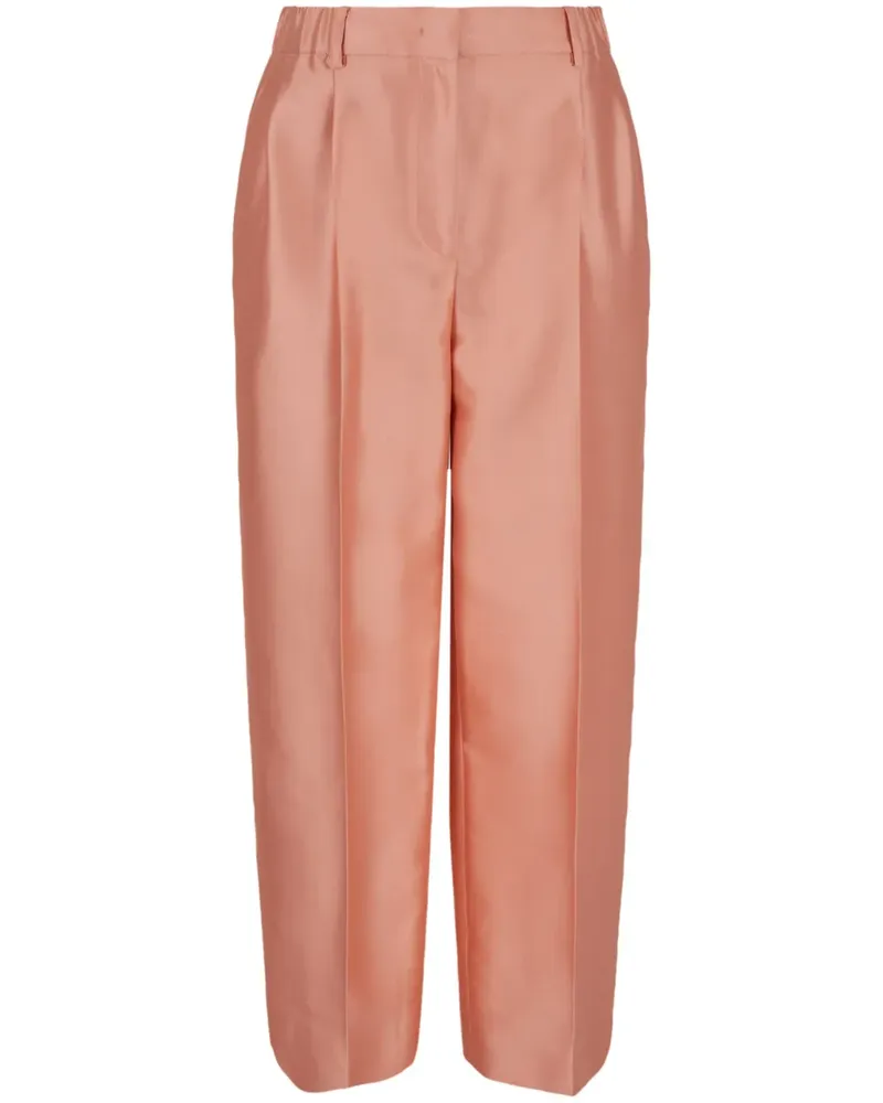 Giorgio Armani Cropped-Seidenhose mit hohem Bund - Orange Orange