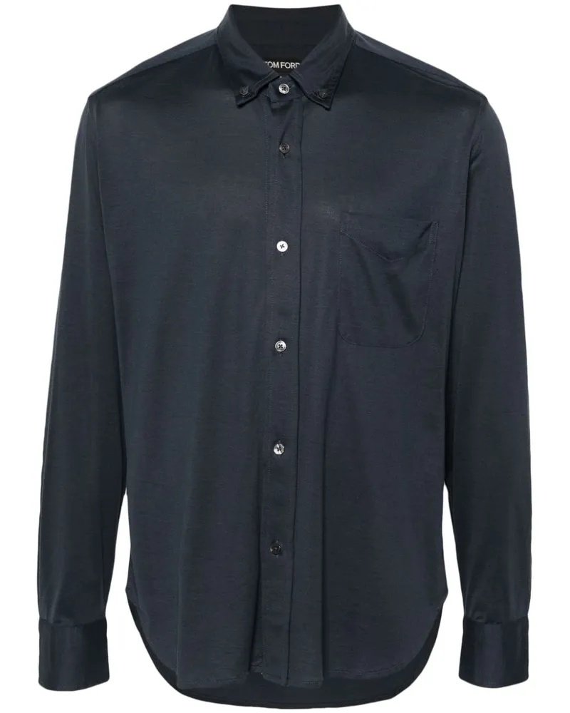 Tom Ford Hemd aus Jersey - Blau Blau