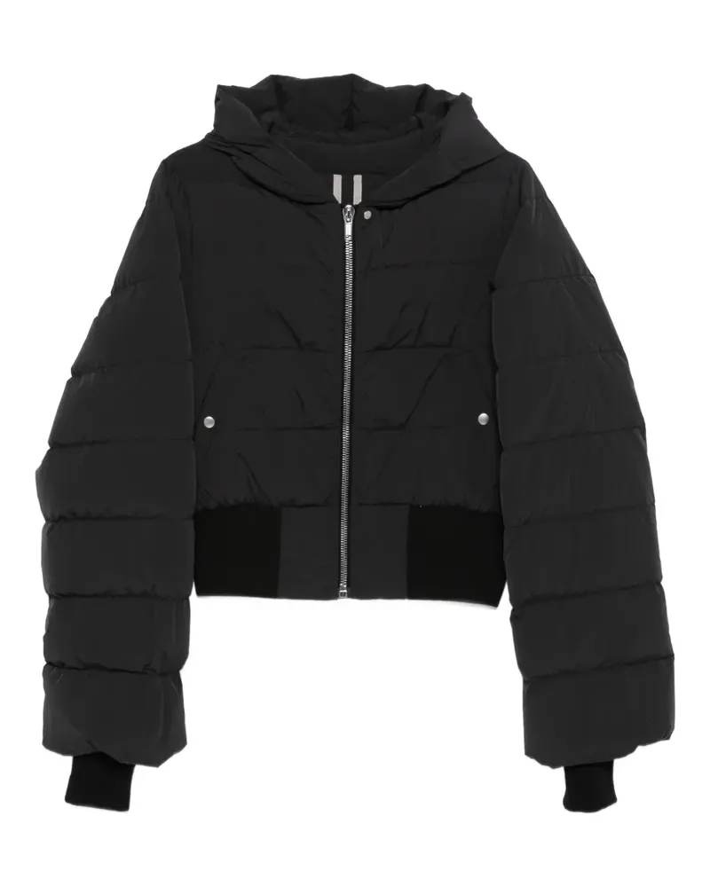 Rick Owens Gesteppte Kapuzenjacke - Schwarz Schwarz