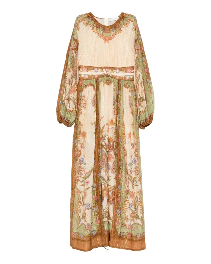 Zimmermann Indra floral-print maxi dress - Nude Nude