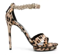 Sandalen mit Leoparden-Print 125mm