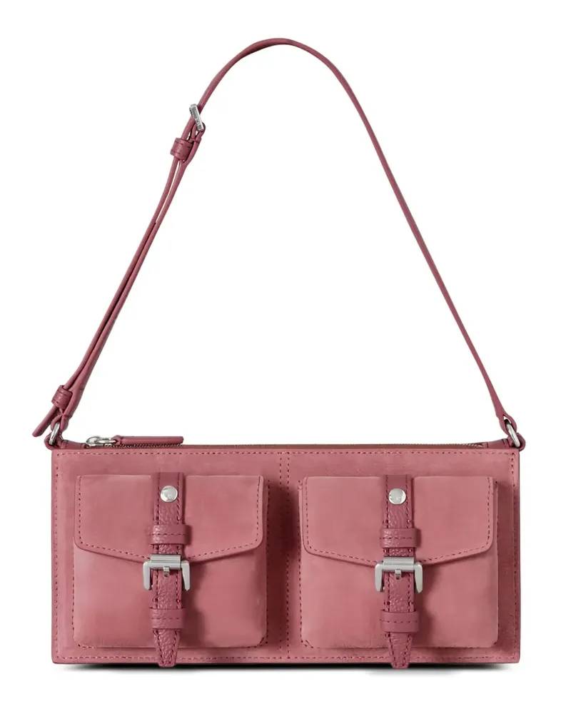 Mulberry Roxanne buckled suede shoulder bag - Rosa Rosa