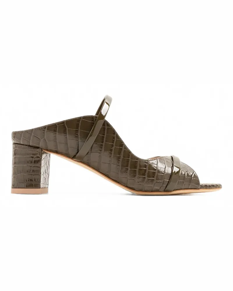 Malone Souliers Norah croc-effect leather mules - Grün Grün
