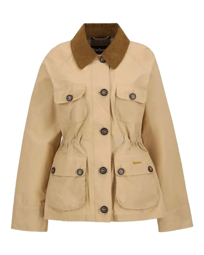 Barbour logo-embroidered jacket - Nude Nude