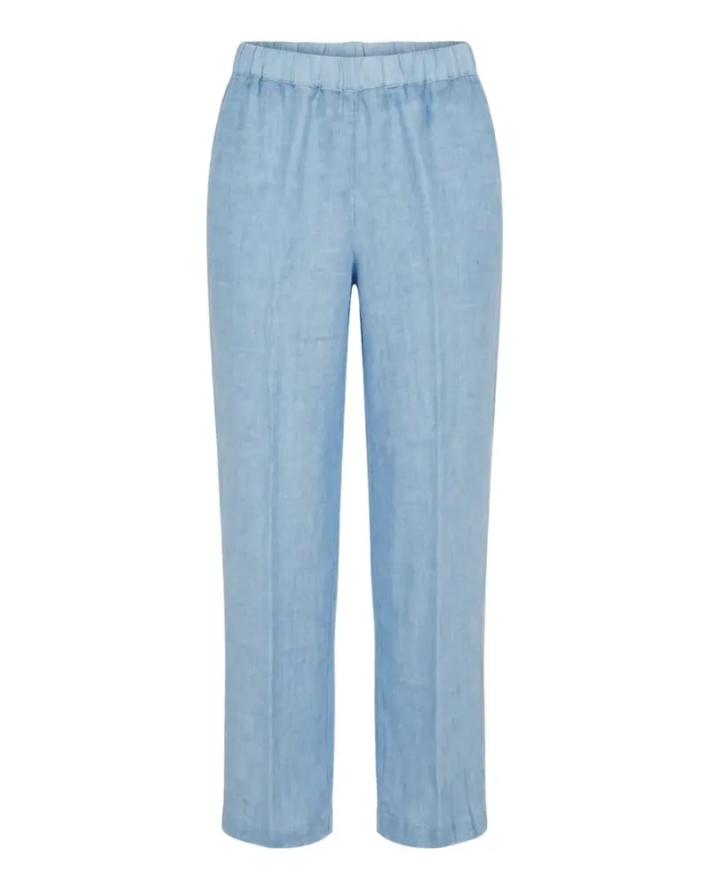 120% Lino elasticated linen trousers - Blau Blau