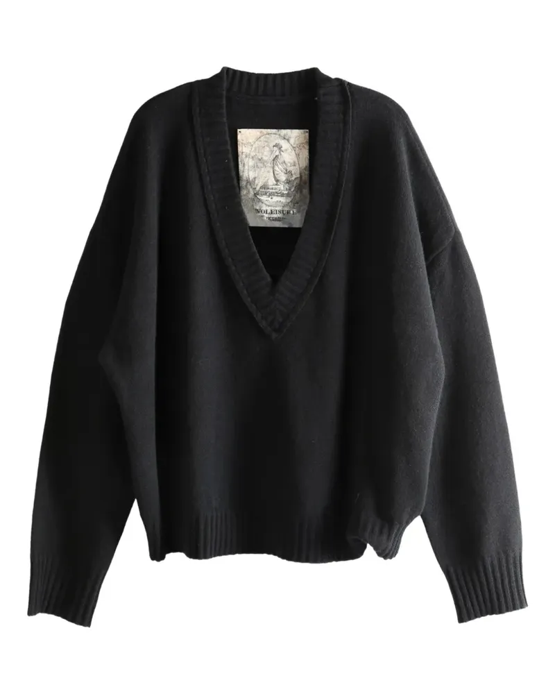 Ziggy Chen v-neck wool sweater - Schwarz Schwarz