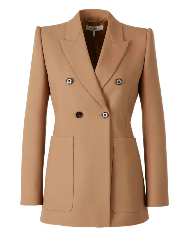 Chloé peak-lapel button wool blazer - Braun Braun