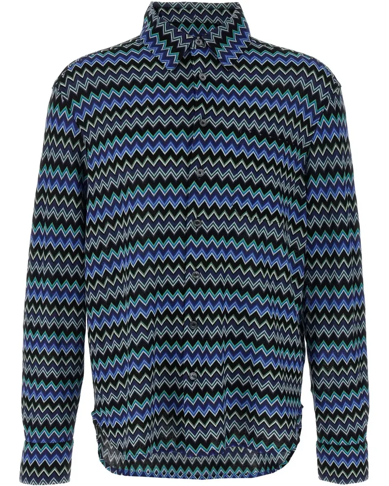 Missoni Hemd mit Zickzackmuster - Blau Blau