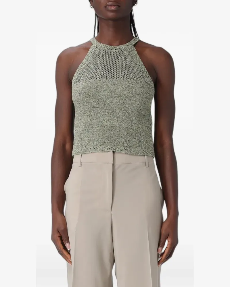 Emporio Armani halterneck knit top - Grün Grün