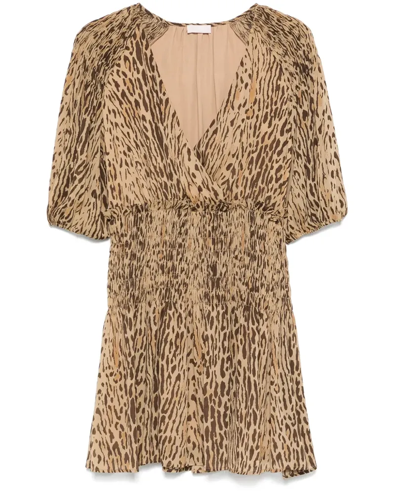 Liu Jo Minikleid mit Leoparden-Print - Braun Braun